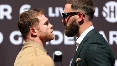 Canelo Álvarez vs. Caleb Plant. (Foto: Getty Images).