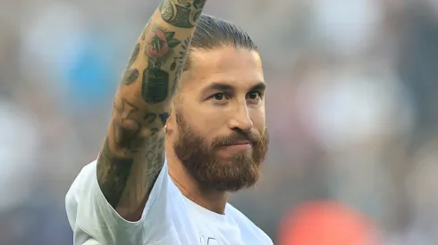 Sergio Ramos en su presentación en PSG.