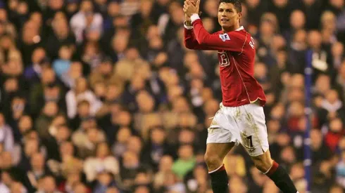Ronaldo en acción en Old Trafford.