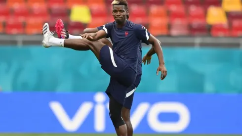 Paul Pogba en el entrenamiento de Francia.