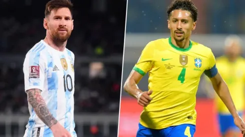 Lionel Messi y Marquinhos.