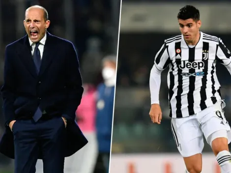 Estalló: la bronca de Allegri con Morata en el partido contra Genoa