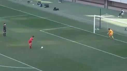 Momento del penal en Japón.