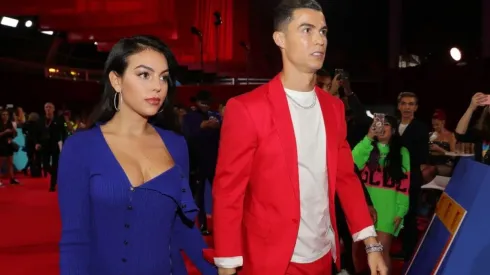 Georgina Rodríguez y Cristiano Ronaldo, en un evento.