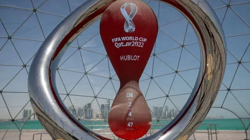 Escultura del Mundial Qatar 2022.