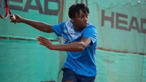 Michael Kouame, en un entrenamiento