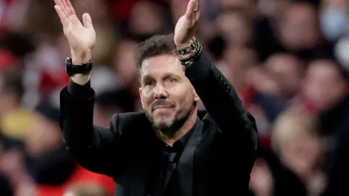 Simeone en acción durante el encuentro.