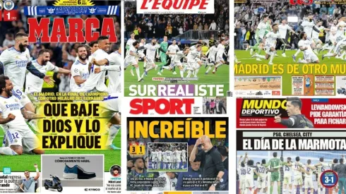 Las portadas de los medios tras la remontada de Real Madrid ante Manchester City.