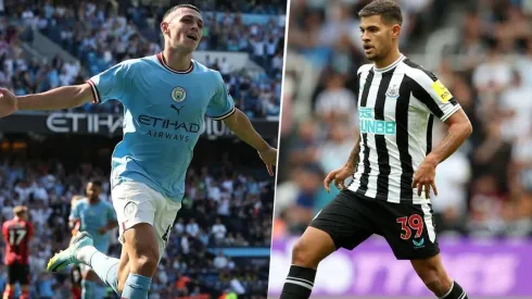 Acción de juego entre Manchester City y Newcastle.