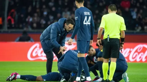 Renato Sanches, lesionado en el suelo tras sentir un "pinchazo".