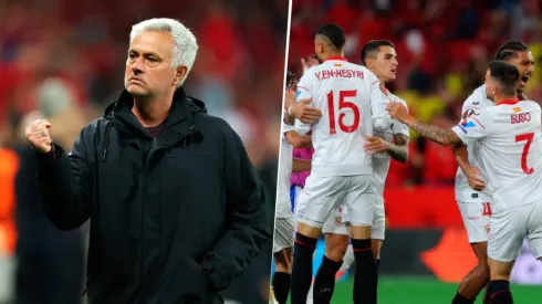 Mourinho ante Sevilla en la final de Europa League.