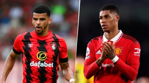 Dominic Solanke y Marcus Rashford, figuras de Bournemouth y Manchester United.