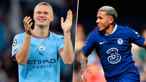 Erling Haaland y Enzo Fernández, figuras de Manchester City y Chelsea, respectivamente.
