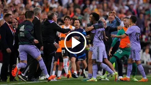 Vinícius Júnior fue expulsado en el Valencia vs. Real Madrid. Getty Images.