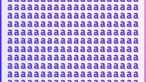 Acertijo nivel DIFÍCIL: encuentra la letra "e" escondida entre las "a" en 7 segundos