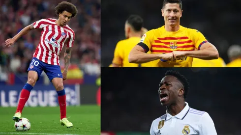 Axel Witsel, Robert Lewandowski y Vinicius.