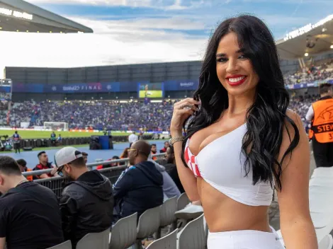 ¡Miss Croacia en la final de la Champions League!