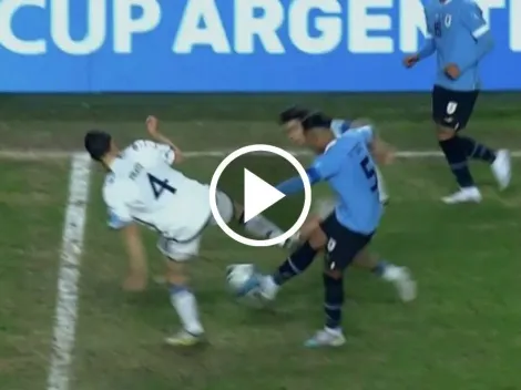Brutal patada de Prati a Diaz en Italia vs. Uruguay