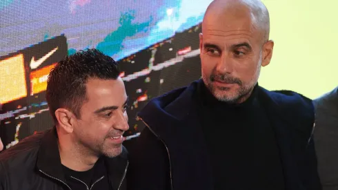 Pep Guardiola le apuntó a Xavi Hernández por lo que dijo de Joao Cancelo. Getty Images.