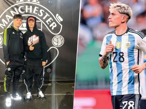 El hermano de Garnacho pidió ayuda en pleno partido de Argentina con Indonesia