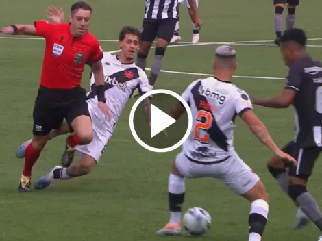 VIDEO | Le hizo una falta al árbitro y lo derribó en el Brasileirão