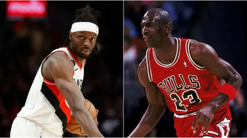 Jerami Grant y Michael Jordan.