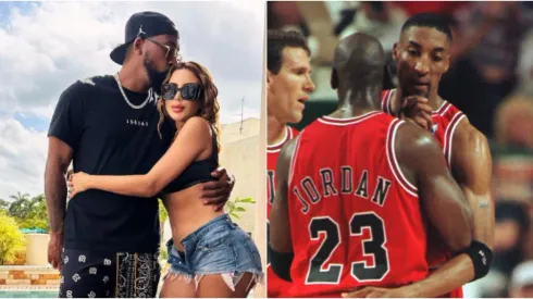 Marcus Jordan, Larsa Pippen, Michael Jordan y Scottie Pippen.