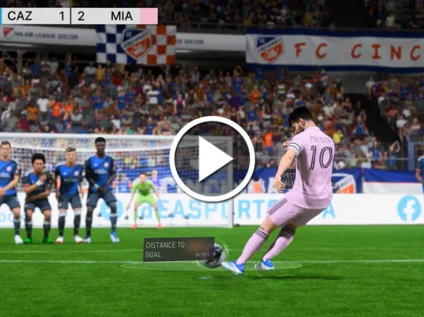 ¡IDÉNTICO! Recrean el GOLAZO de tiro libre de Lionel Messi con el Inter Miami en el FIFA 23
