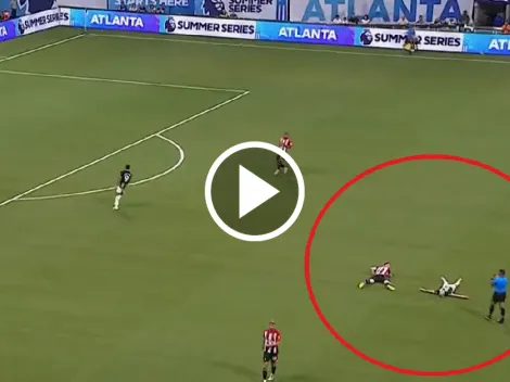 VIDEO | Temor por Enciso: chocó contra un rival, quedó tumbado y tuvo que salir