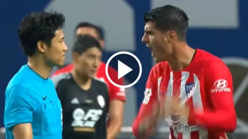¡Estalló contra el árbitro! La bronca de Álvaro Morata