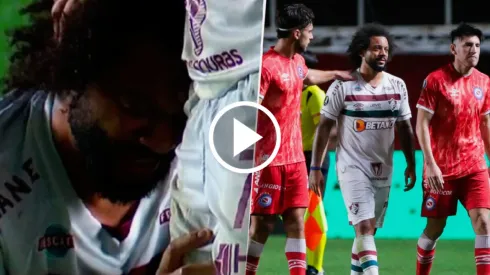 El desconsuelo de Marcelo tras la dura lesión que provocó.