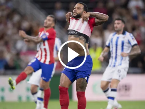 VIDEO | Atlético Madrid dejó escapar triunfo por Depay: regaló penal a lo Panenka