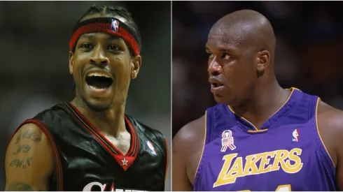 Allen Iverson y Shaquille O'Neal.