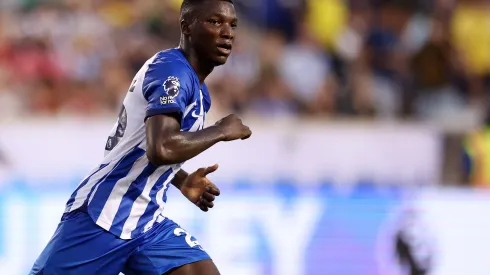 HARRISON, NEW JERSEY – JULY 28: Moises Caicedo of Brighton & Hove Albion looks on during the Premier League Summer Series match between Brighton & Hove Albion and Newcastle United at Red Bull Arena on July 28, 2023 in Harrison, New Jersey. (Photo by Tim Nwachukwu/Getty Images for Premier League)