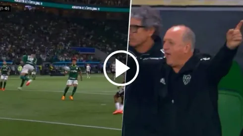 Fernando Rapallini no cobró penal para Atlético de Mineiro una mano de Gabriel Menino en el área de Palmeiras.