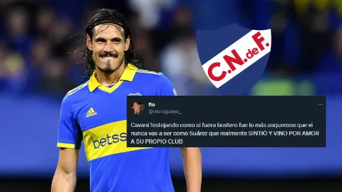 Edinson Cavani tuvo su debut en Boca y los hinchas de Nacional no lo perdonan.