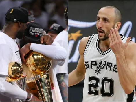 Salió campeón con LeBron y presumió una camiseta de Manu Ginóbili