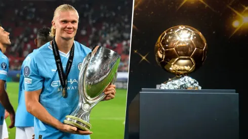 Erling Haaland no fue determinante en la Final de la Supercopa de Europa y sigue sin reunir motivos suficientes para quedarse con el Balón de Oro. Getty Images.