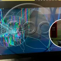 Así quedó la pantalla del VAR después de la furia del Abreu