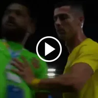 Polémica actitud de Cristiano: empujó a un auxiliar rival que quería una foto
