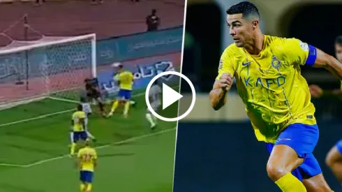 Cabezazo goleador de Cristiano Ronaldo.