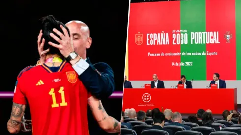 Las actitudes de Luis Rubiales le juegan en contra a la candidatura de la RFEF, FPF y FRMF para la Copa del Mundo 2030. Getty Images.