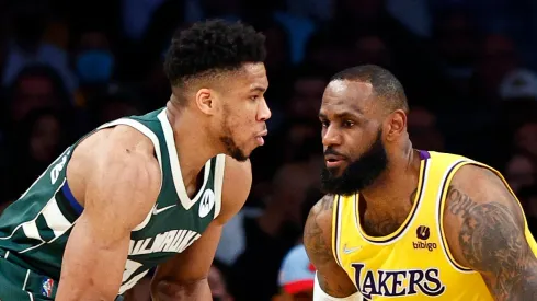 Giannis Antetokounmpo y LeBron James.
