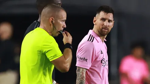 Chris Penso y Lionel Messi en Inter Miami vs. Nashville SC.