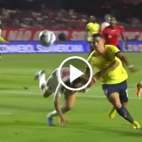 ¿Era penal? Liga de Quito reclamó como falta esta acción sobre Alvarado