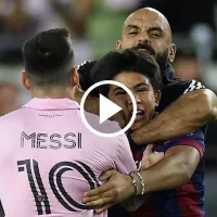 Así fue el golpe del guardaespaldas de Messi al fan que se metió a la cancha