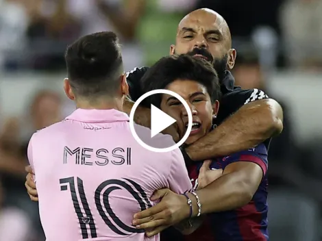 Así fue el golpe del guardaespaldas de Messi al fan que se metió a la cancha