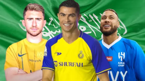 Aymeric Laporte, Cristiano Ronaldo y Neymar.