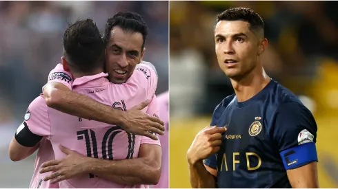 Lionel Messi, Sergio Busquets y Cristiano Ronaldo.