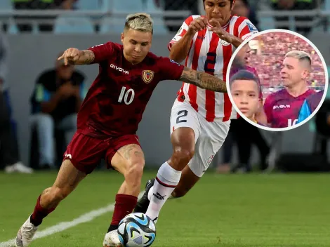 El incómodo momento de Soteldo durante el himno de Venezuela